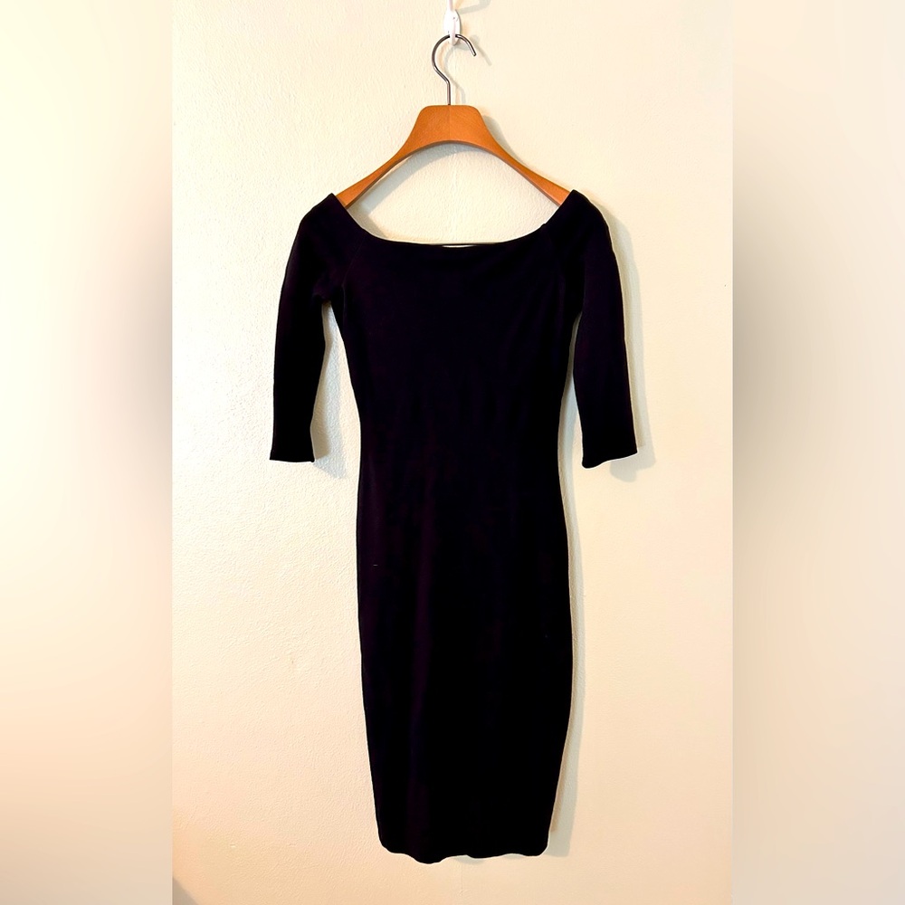 bailey off the shoulder bodycon dress 44 | Dresses | Bailey 44 Black Offtheshoulder Womens Bailey is a sultry Ethereal wedding dress 80s YSL Black Silk Waist Size:60